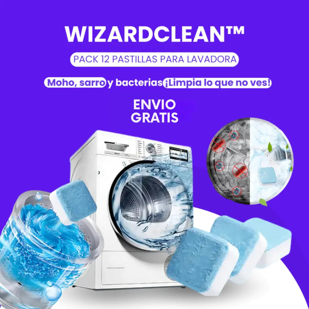 WIZARDCLEAN™ - PACK 12 PASTILLAS PARA LAVADORA