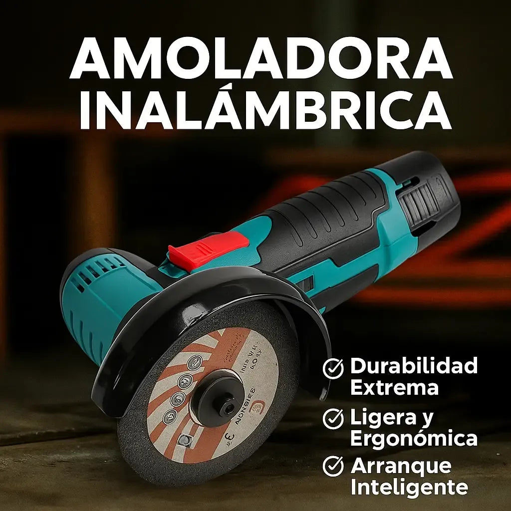 AMOLADORA INALAMBRICA RECARGABLE - ICLUYE 2 BATERIAS
